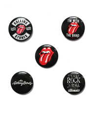 Placky The Rolling Stones - Tongue /  set 5 kusů